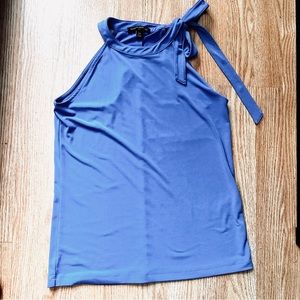 Banana Republic Periwinkle Sleeveless Top W/ Tie At Neck Size XS